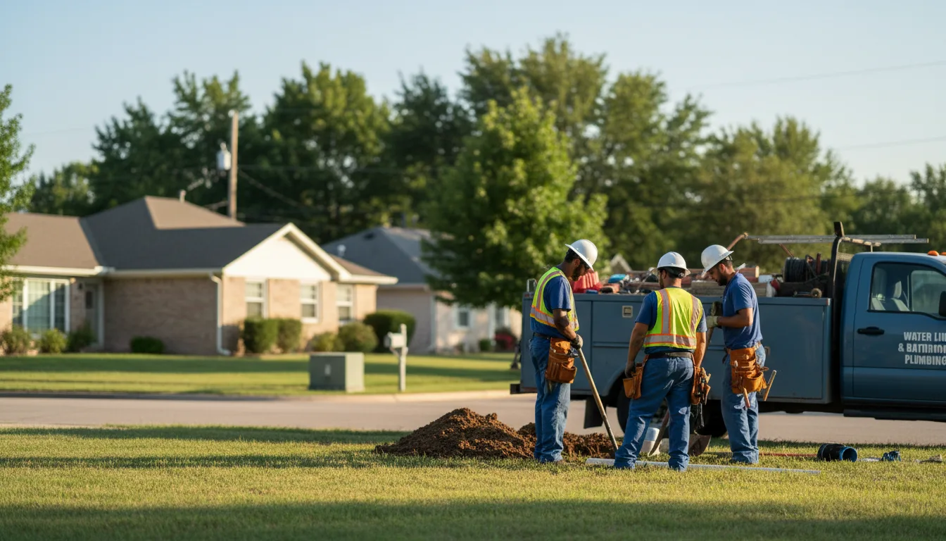 Residential water line and bathroom plumbing service in Lock Springs, MO